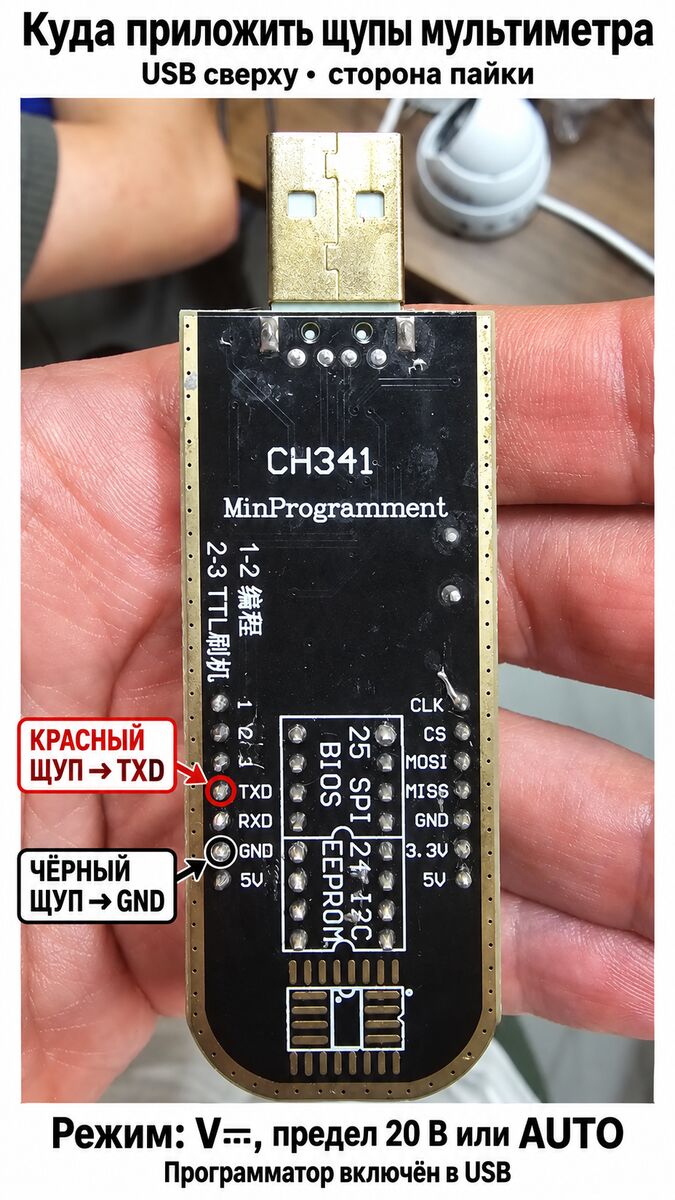 Измерение напряжения мультиметром