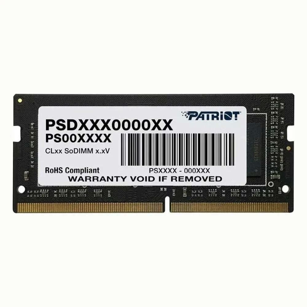 Оперативная память Patriot Signature, DDR4, 16GB (1x16 GB), 2666 MHz, CL19, SO-DIMM