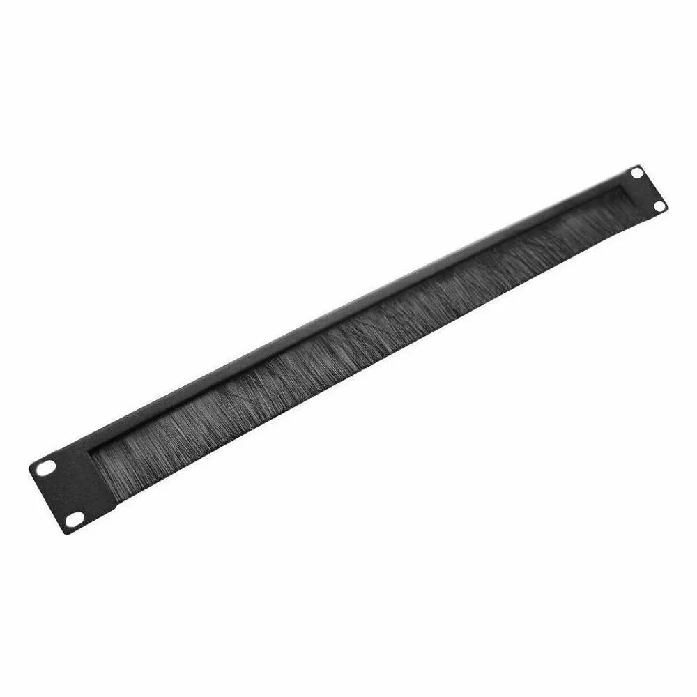 Горизонтальный кабельный органайзер со щеткой, 19" 1U