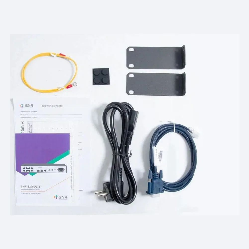 Коммутатор SNR SNR-S2982G-8T, 8×1 Гбит/с + 2×1 Гбит/с SFP, управляемый