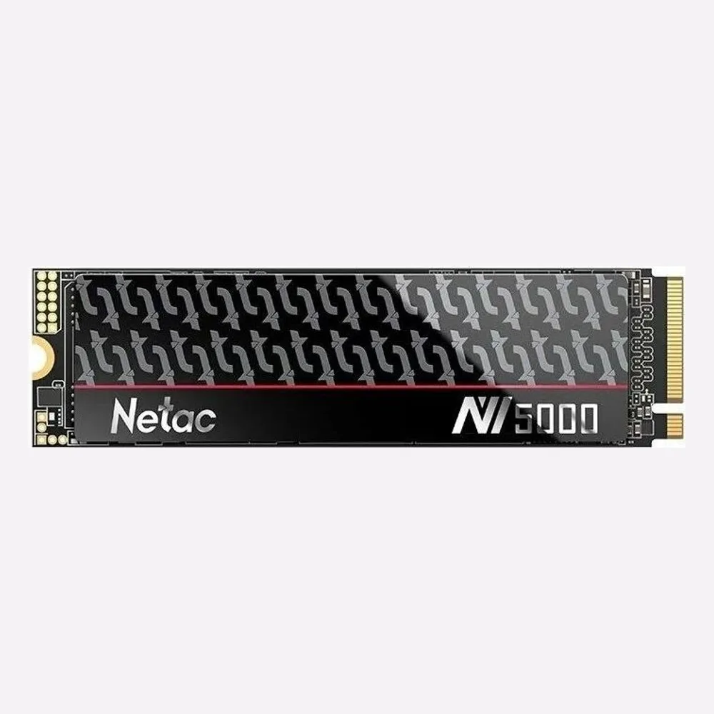 Накопитель SSD Netac NV5000, 1Tb, M.2 2280, PCIe 4.0 x4, NVMe, R/W 5000/4400, с радиатором