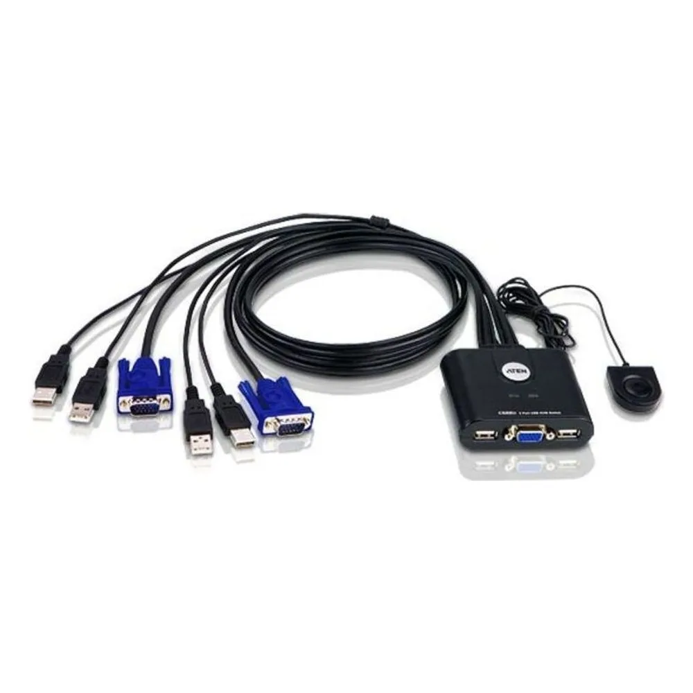 Переключатель ATEN 2-Port USB VGA Cable KVM Switch with Remote Port Selector