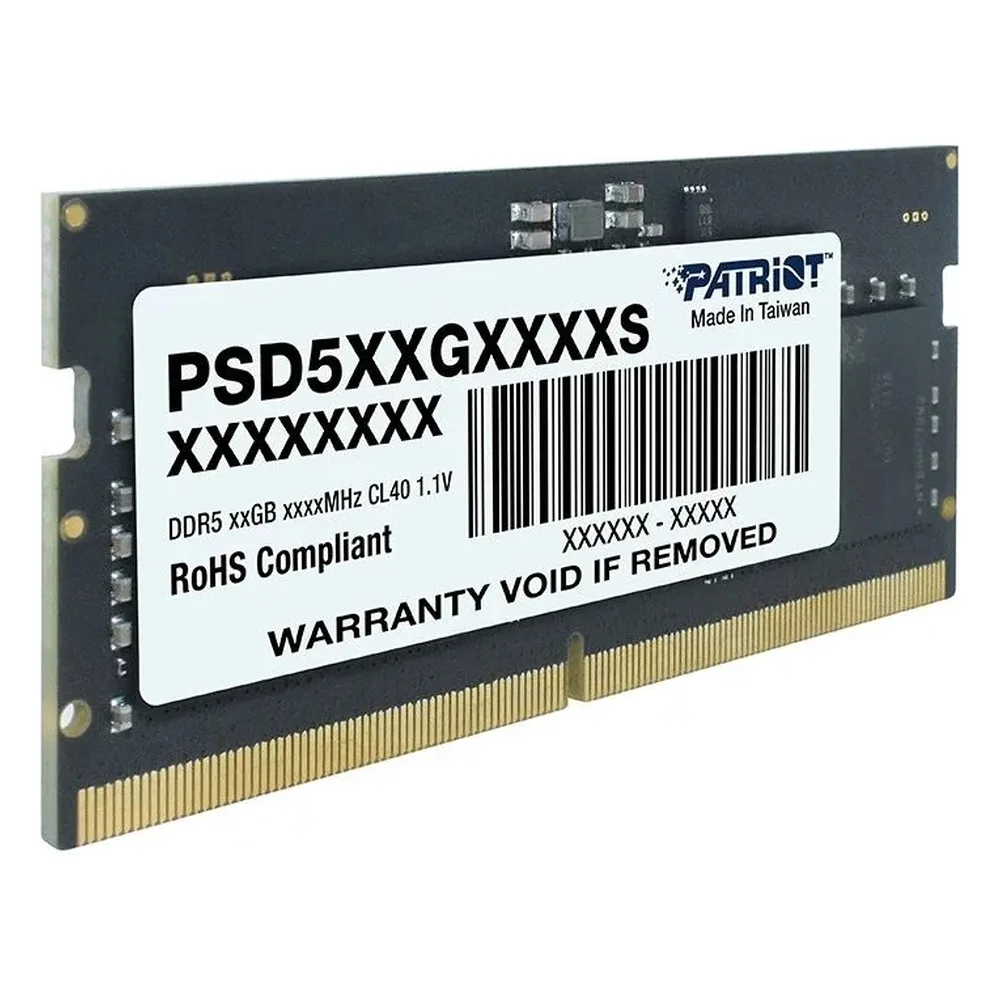 Оперативная память Patriot, DDR5, 16GB (1x16 GB), 4800 MHz, CL40, SO-DIMM