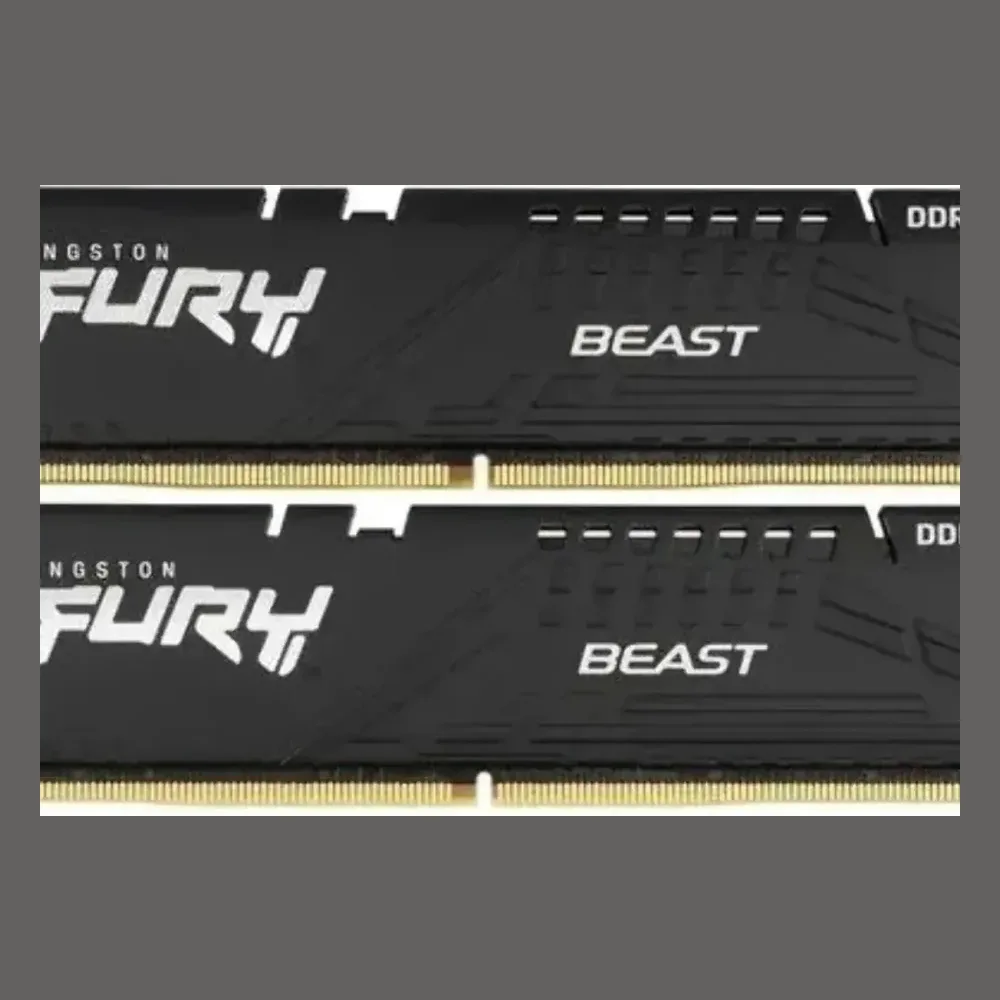 Оперативная память Kingston Fury Beast, DDR5, 16GB (2x8GB), 6000MHz, CL36, с радиаторами, черный