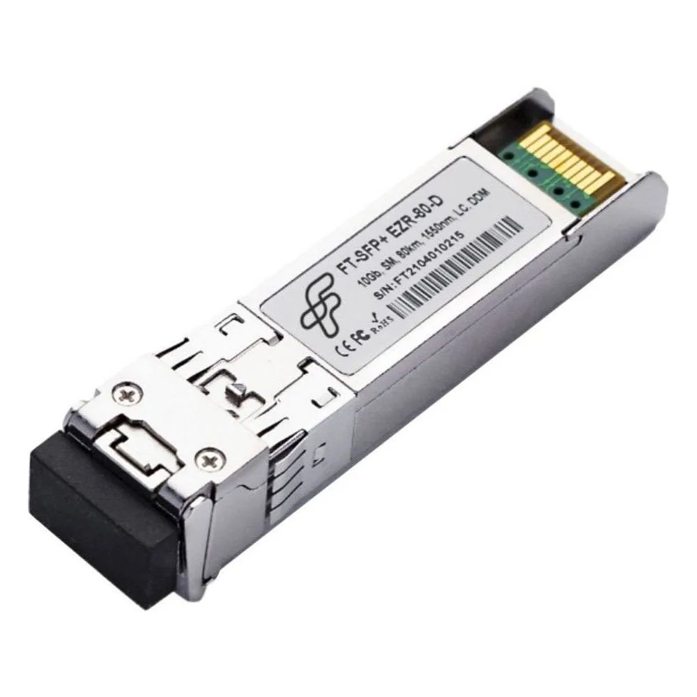 Модульный компактный оптический трансивер Future Technologies FT-SFP+EZR-80-D c поддержкой функции "горячей" замены и напряжением питания 3.3В.