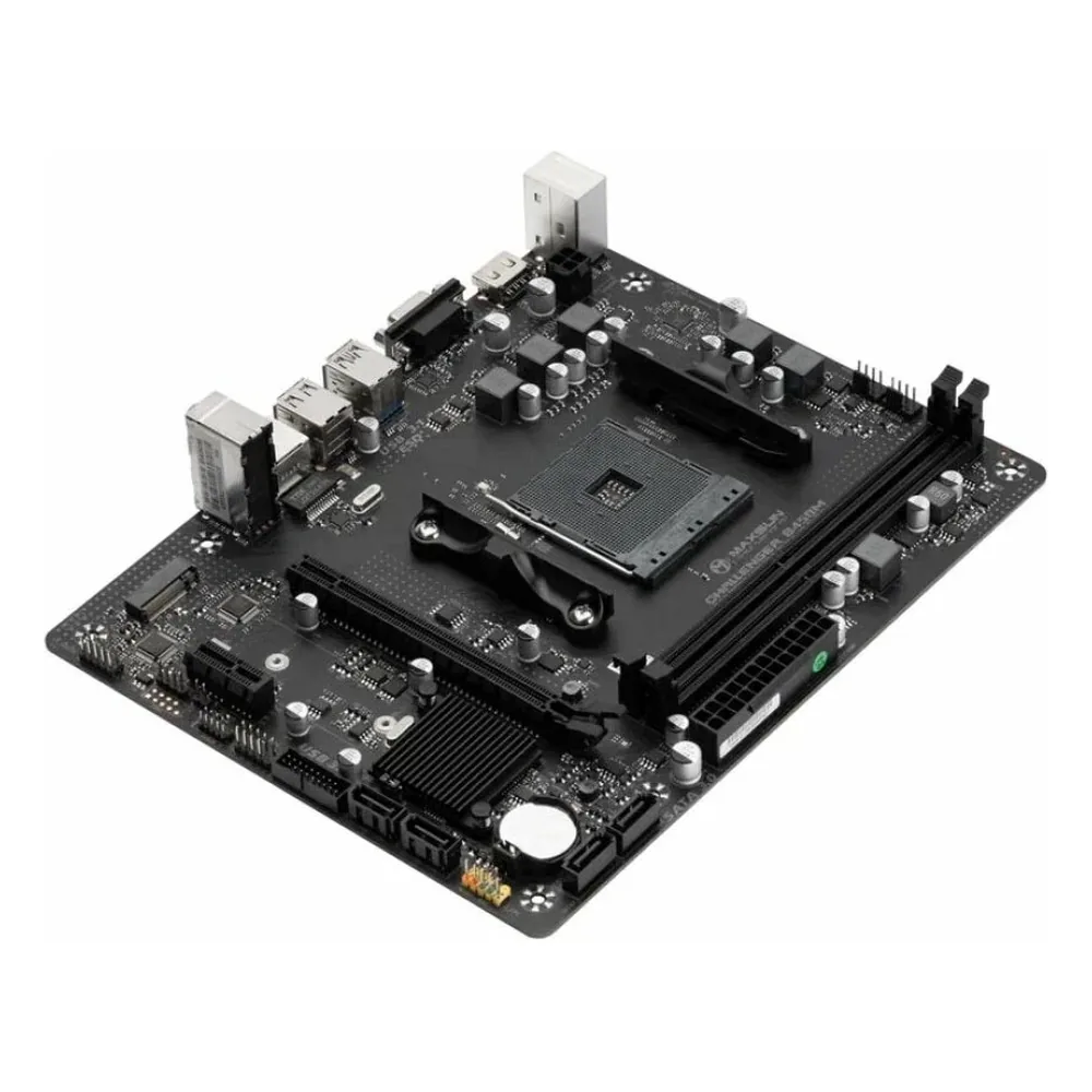 Материнская плата MAXSUN Challenger B450M, AM4, AMD B450, 2xDDR4, 4xSATA, 1xM.2, 1xPCIe 3.0 x16, HDMI, D-Sub, 1x1Gb LAN, 3x3.5 мм, 5.1, microATX