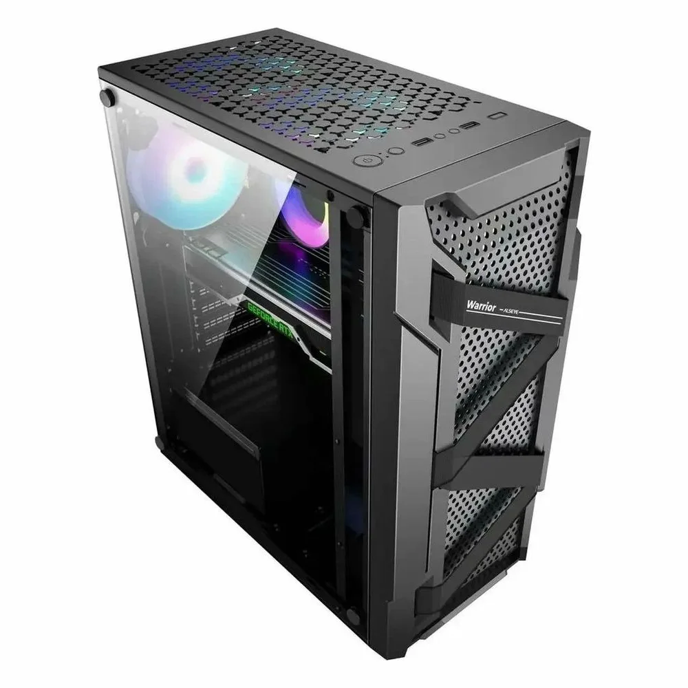 Компьютерный корпус ALSEYE Warrior-B Mini-ITX/Micro ATX/ATX, USB 2.0*2+HD Audio+USB 3.0*1, ";H.D.D.(3.5";)*2pcs+S.S.D(2.5";)*2pcs, 354*185*413мм";