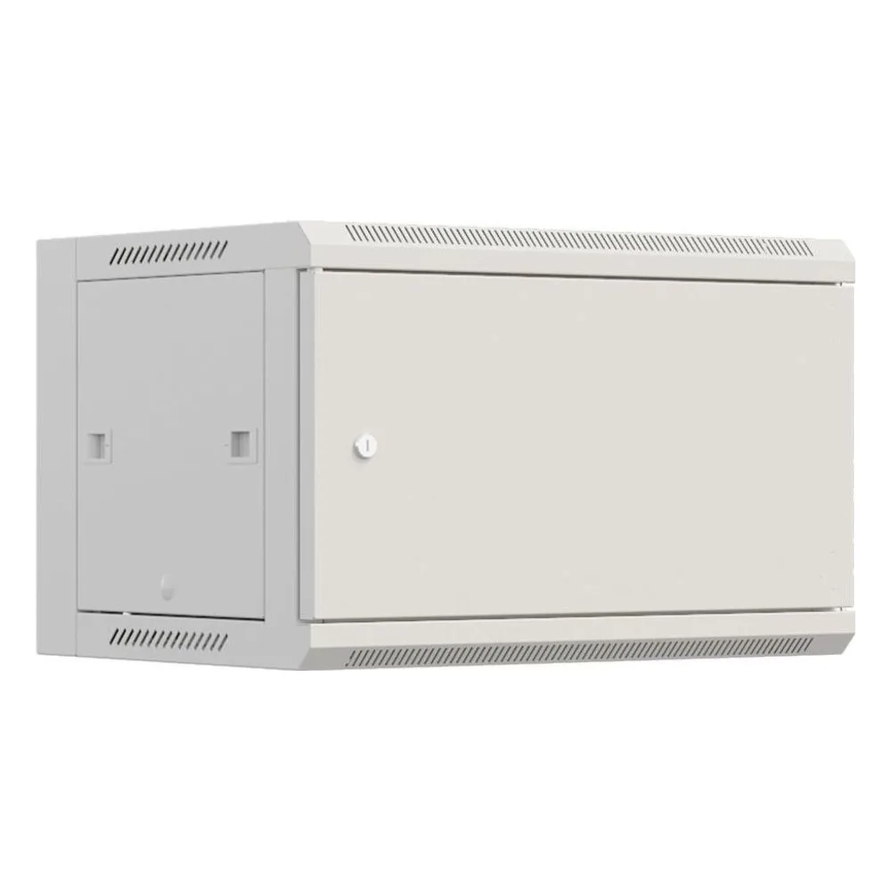 Шкаф коммутационный NTSS Премиум (NTSS-W6U6045FD) настенный 6U 570x450 мм пер. дв. металл 60 кг серый 350 мм 18 кг 220 град. 370 мм IP20 сталь