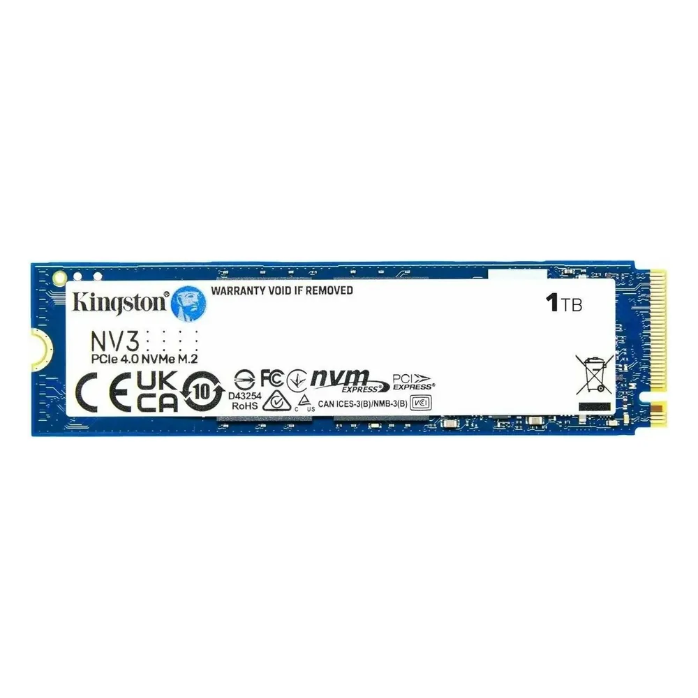 Накопитель SSD Kingston NV3, 1Tb, M.2 2280, NVMe, PCIe 4.0, R/W 6000/4000