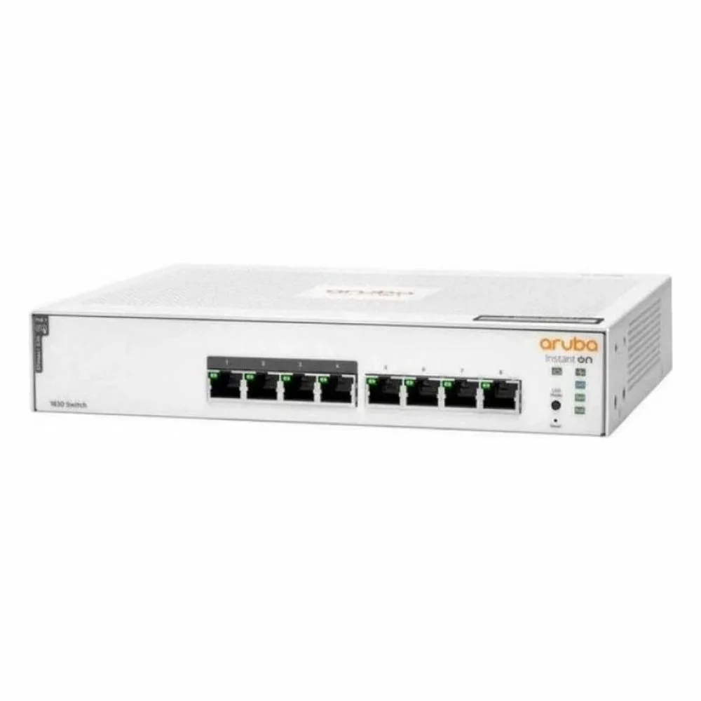 Коммутатор HPE Aruba Instant On 1830 8G 4p Class4 PoE 65W, 4×1 Гбит/с PoE+ + 4×1 Гбит/с, настраиваемый