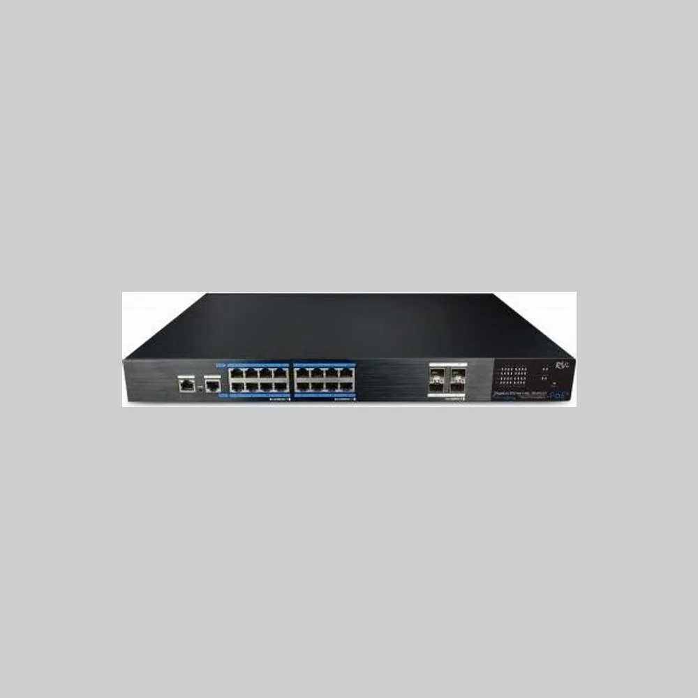 Коммутатор RVi RVi-2NSM16G-4S, 16×1 Гбит/с PoE + 4×1 Гбит/с SFP, управляемый