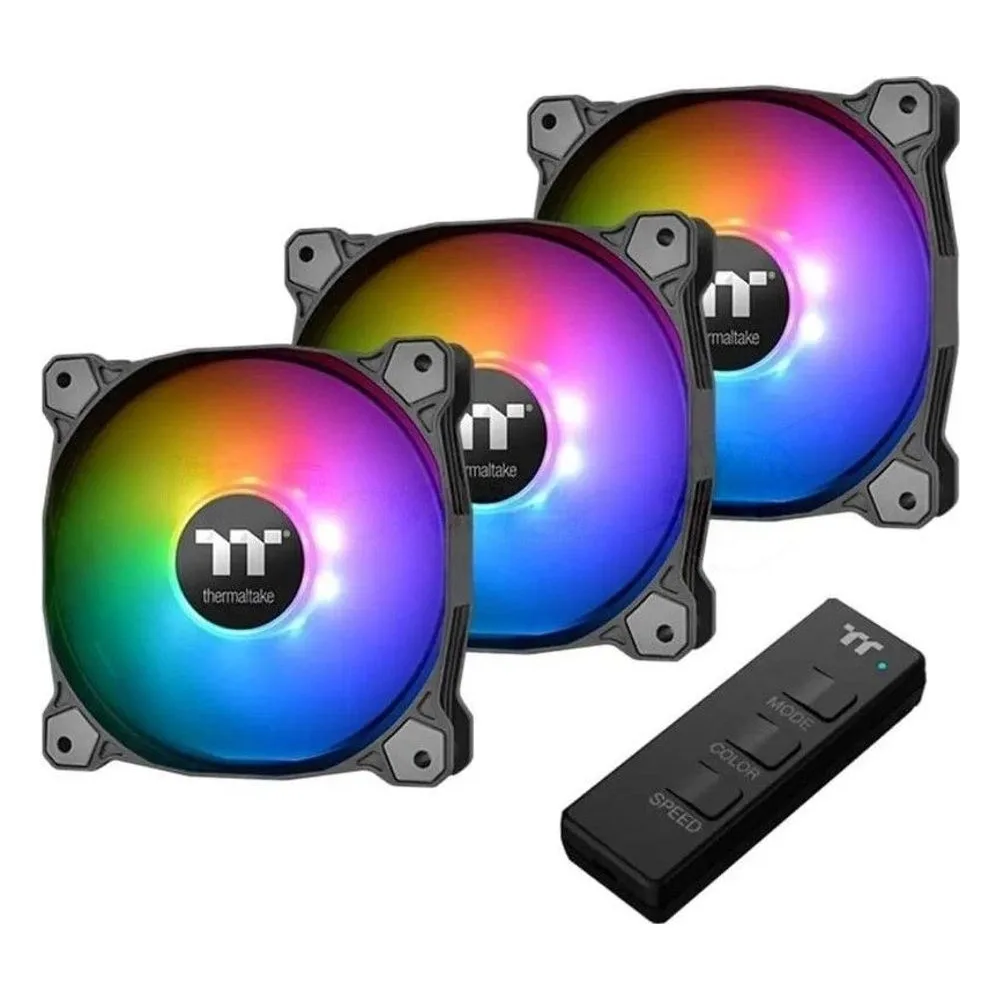Комплект вентиляторов для корпуса Thermaltake CT120 EX Reverse ARGB Sync (3 шт.) черный, 120 мм, 2000 об/мин, 31.2 дБ, 4 pin