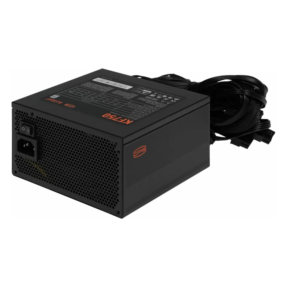 Блок питания PCCooler KF750, 750Вт, 80+ Standard, 120мм, немодульный, черный