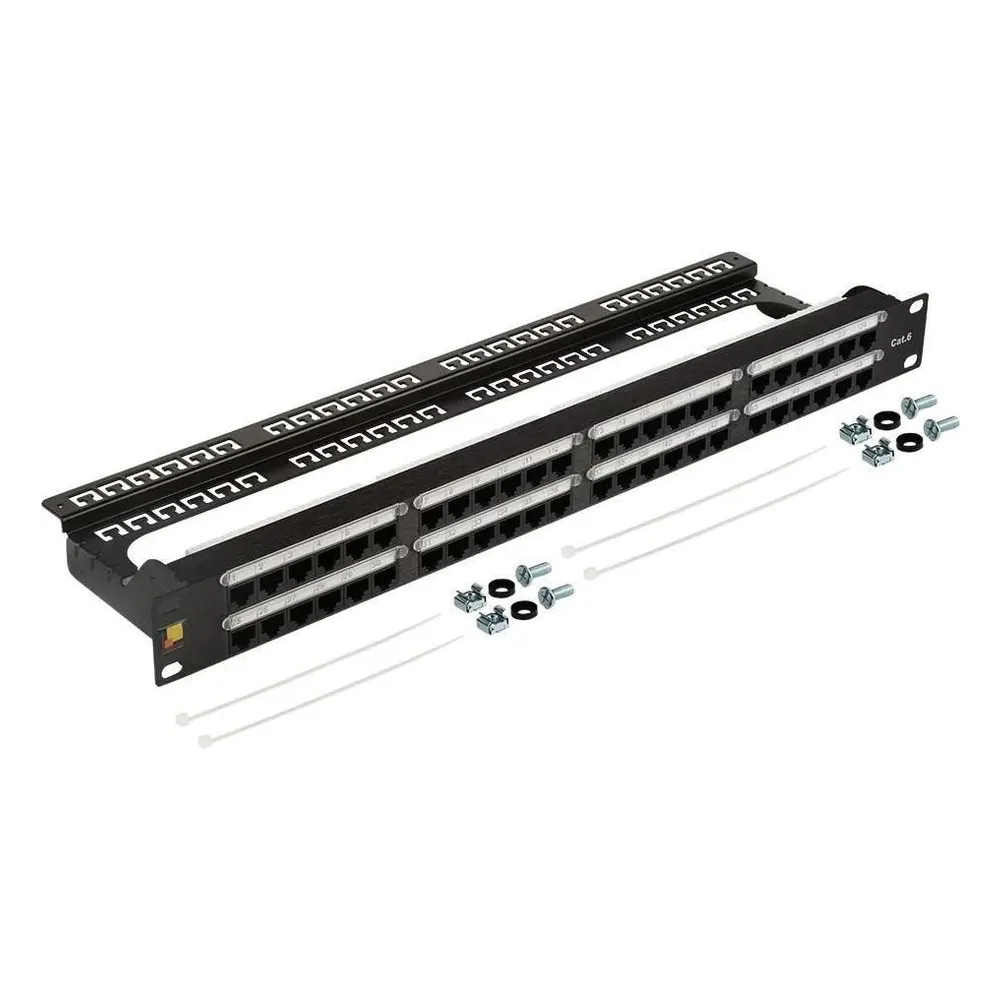 Патч-панель Lanmaster LAN-PPC48U6 19" 1U 48xRJ45 кат.6 UTP