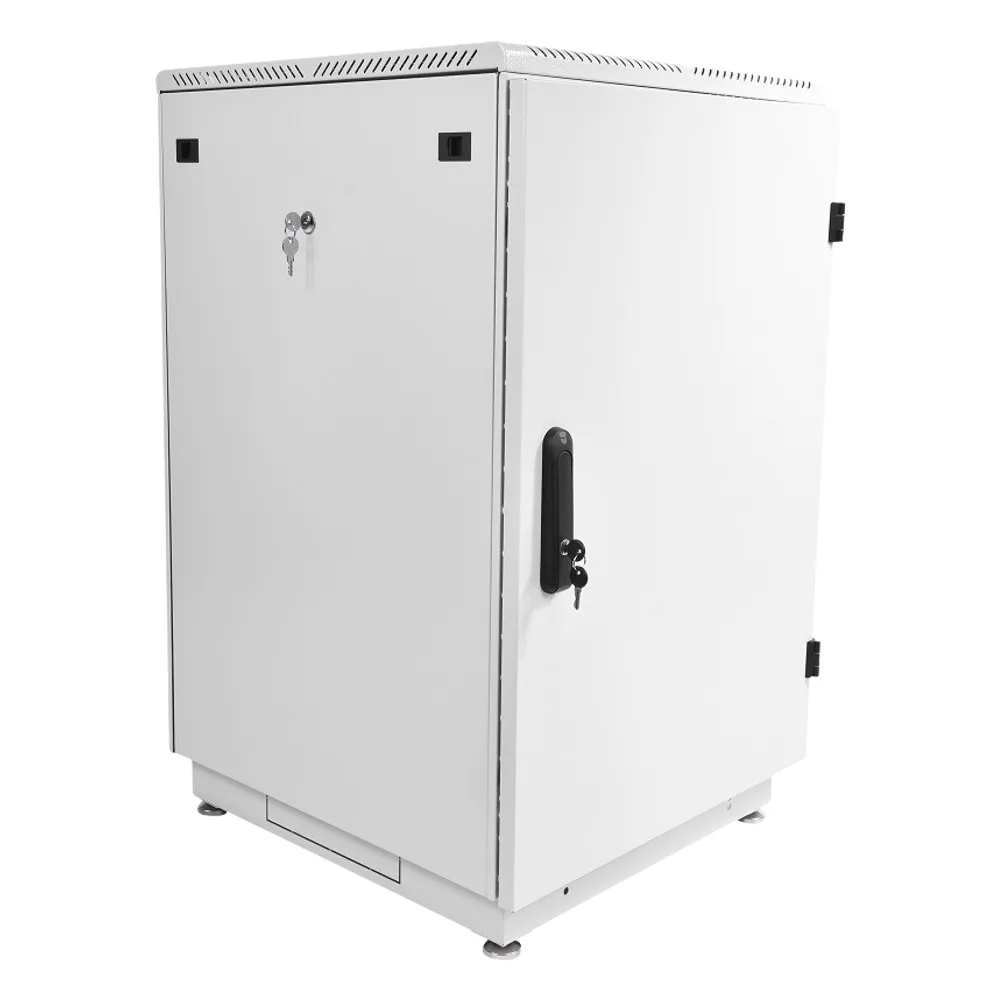 Шкаф коммутационный ЦМО (ШТК-М-24.6.6-3ААА) напольный 24U 600x600 мм пер. дв. металл 2 бок. пан. металл 700 кг серый 455 мм 55 кг 1245 мм