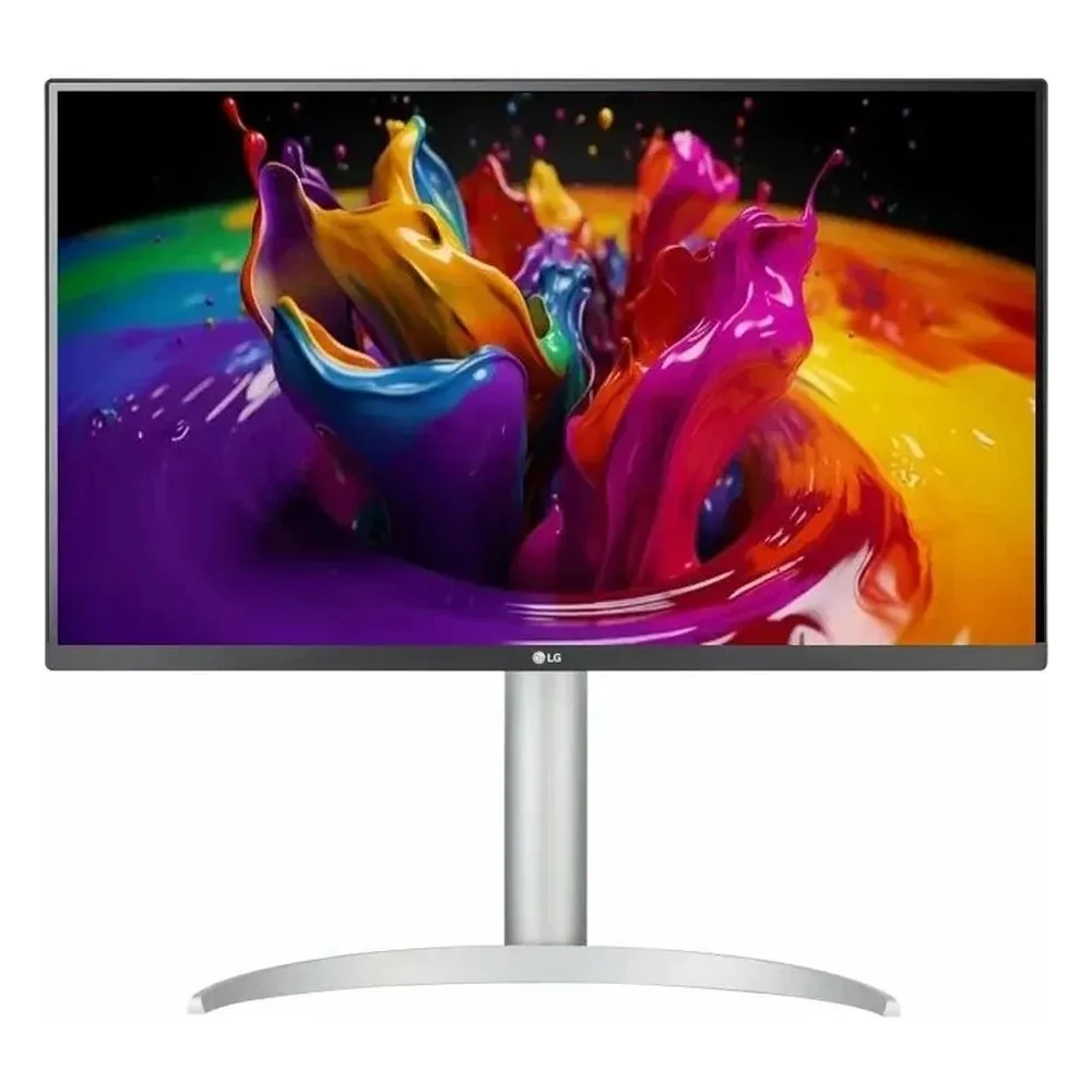 Монитор 27" LG UltraFine 27UP850K-W IPS 3840x2160 (4K UHD), 60 Гц, 5 мс, 16:9, DisplayHDR 400, 400 кд/м², HDMI (x2), DisplayPort, USB-C (90 Вт), встроенные динамики, Flicker Free, Low Blue Light, стабилизатор черного цвета, регулировка по высоте, поворот на 90 градусов, трехсторонний безрамочный дизайн, белый