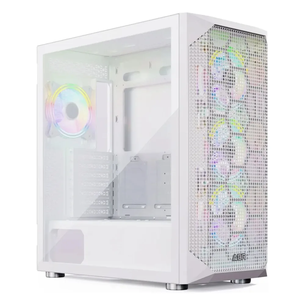 Компьютерный корпус ABR Quantum белый (1хUSB Type-C, 2хUSB 2.0, HD Audio, 4xRGb Fan, ATX, E-ATX)