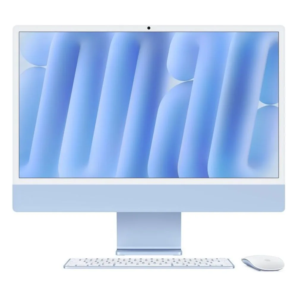 Моноблок Apple iMac A3247 24" 4.5K M4 8 core (4) 16Gb SSD 256Gb 8 core GPU macOS WiFi BT 143W клавиатура мышь Cam синий 4480x2520