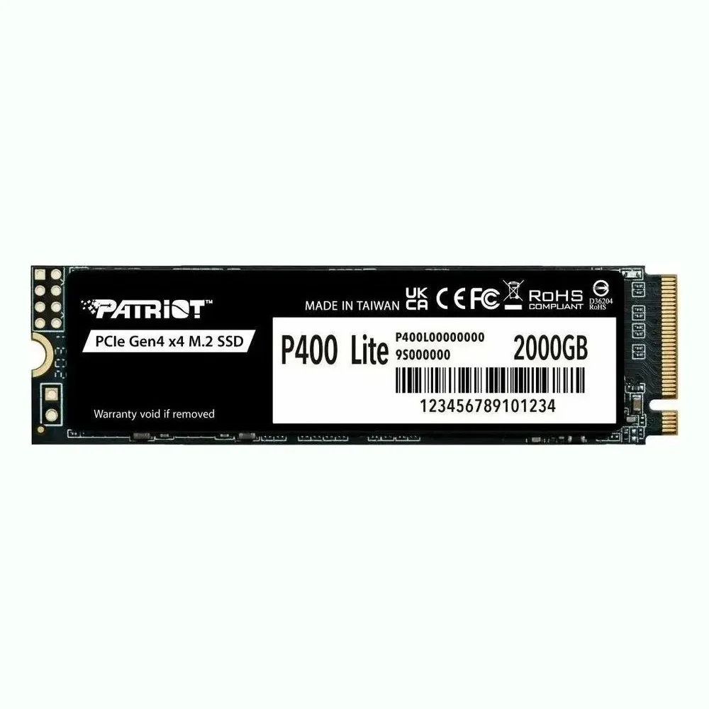 Накопитель SSD Patriot PCIe 4.0 x4 2Tb P400LP2KGM28H P400 Lite M.2 2280