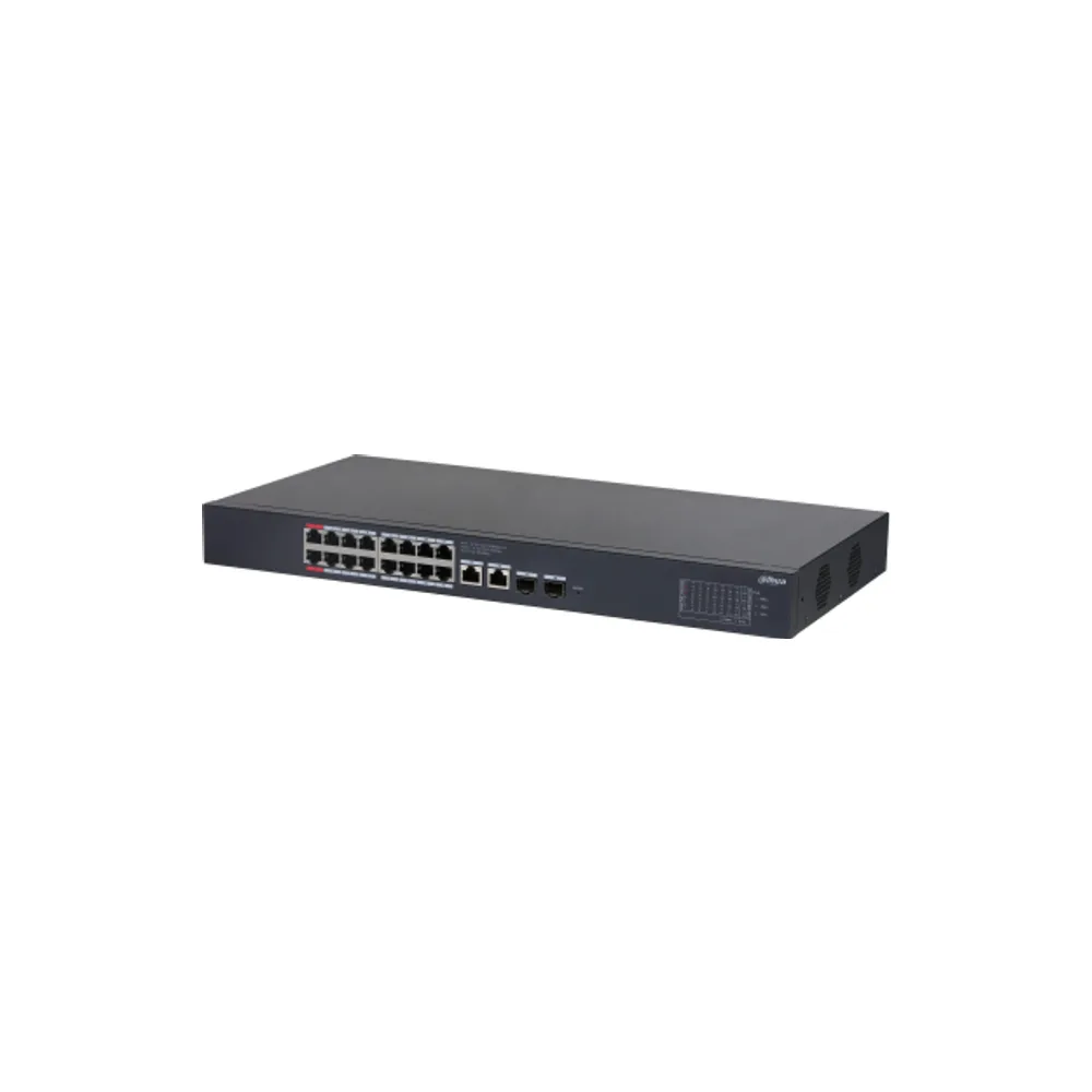 Коммутатор Dahua DH-CS4220-16GT-135, 16×1 Гбит/с + 2×1 Гбит/с + 2×1 Гбит/с SFP, управляемый