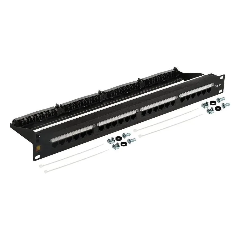 Патч-панель Lanmaster LAN-PPN24U6 19" 1U 24xRJ45 кат.6 UTP