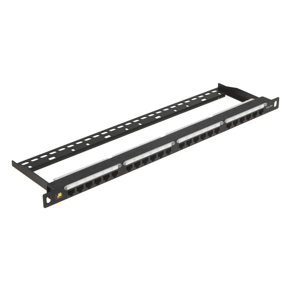 Патч-панель Lanmaster LAN-PPC24U6A 19" 0.5U 24xRJ45 кат.6A UTP