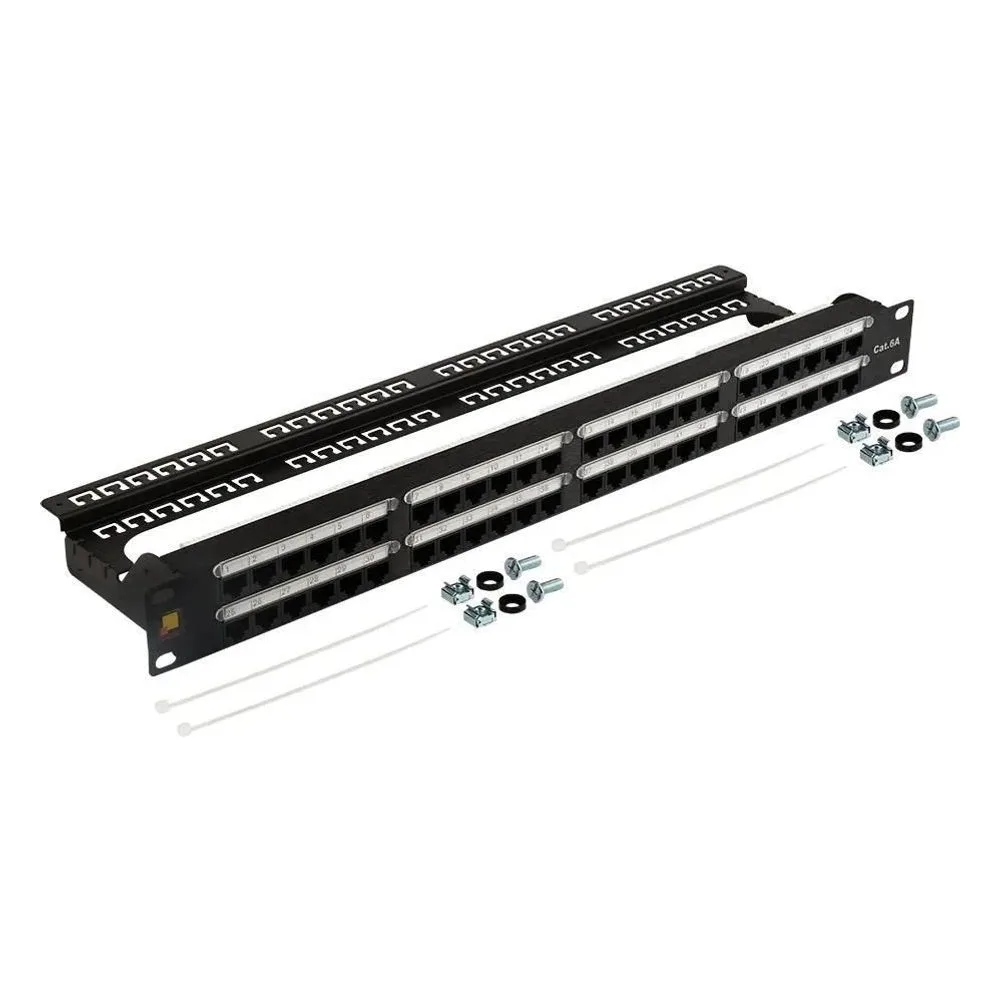 Патч-панель Lanmaster LAN-PPC48U6A 19" 1U 48xRJ45 кат.6A UTP