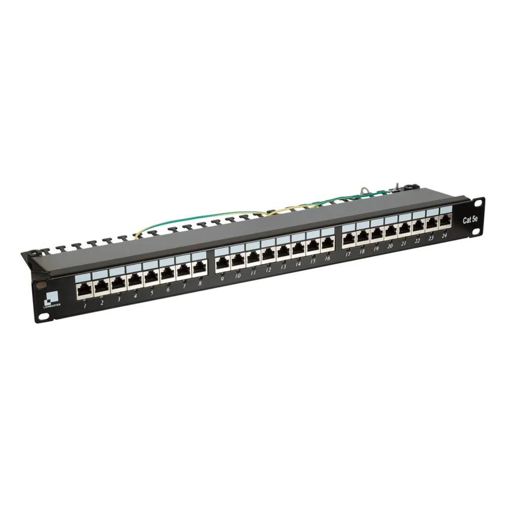 Патч-панель Lanmaster LAN-PPI24S5E 19" 1U 24xRJ45 кат.5e STP