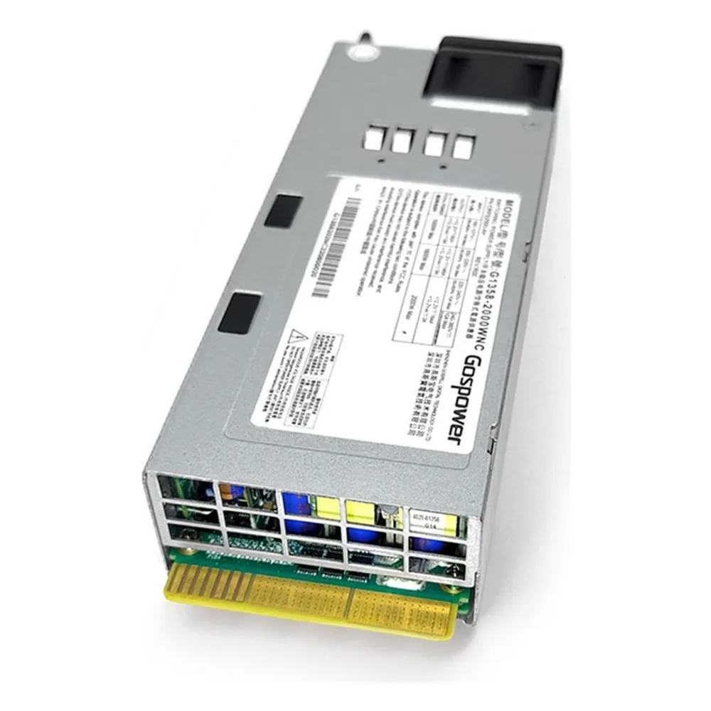 Серверный блок питания Gospower G1358-1600WNAA, 1600Вт, 80+ Titanium, 40мм, 1U, серый