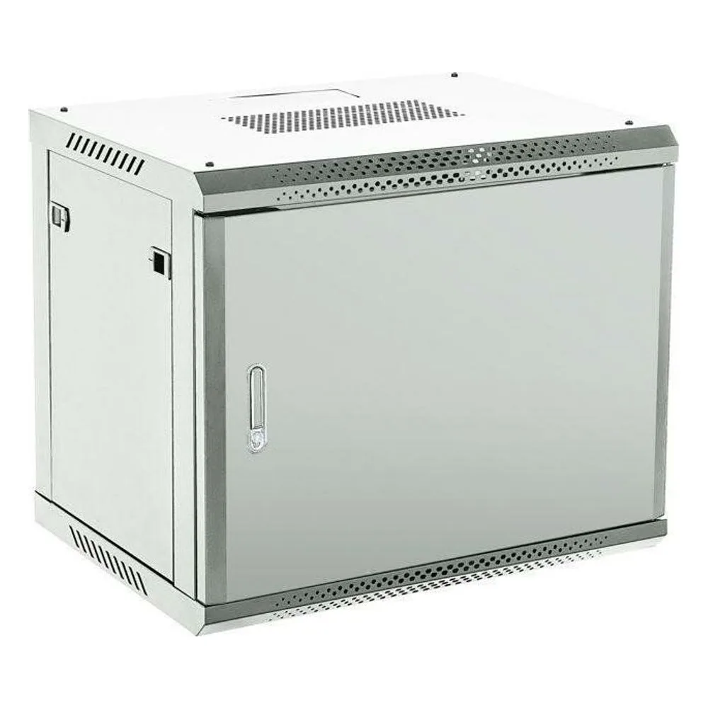 Шкаф коммутационный Rexant настенный 12U 600x600 мм пер. дв. металл серый