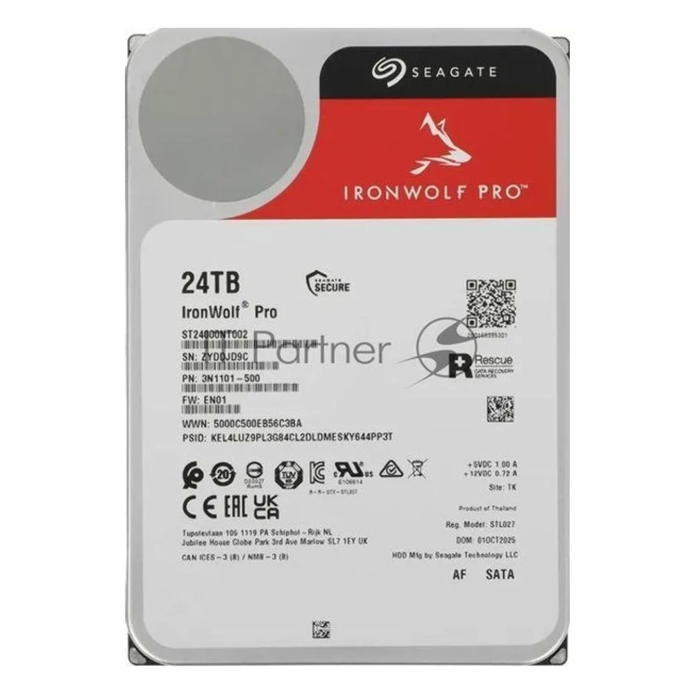 Жесткий диск HDD Seagate IronWolf Pro 24Tb 7200rpm SATA 512Mb 3.5"