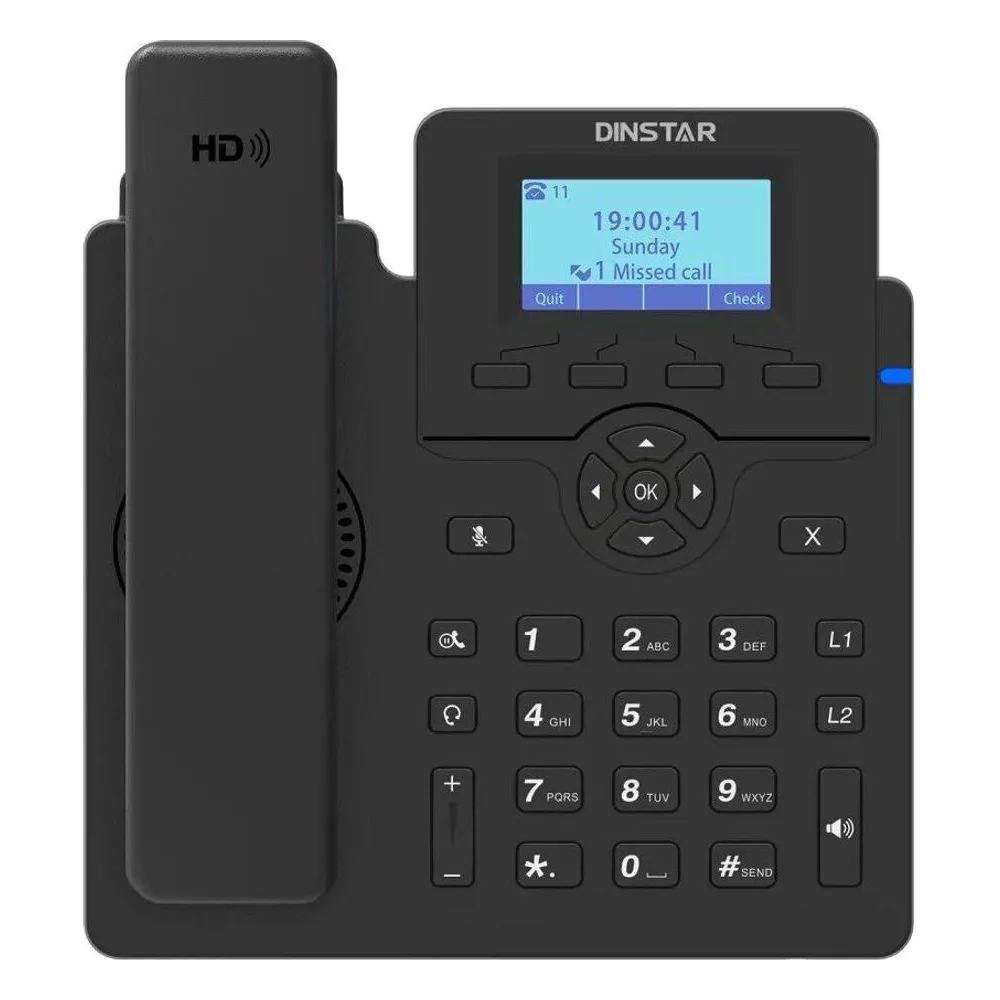 Телефон IP Dinstar C60GP черный