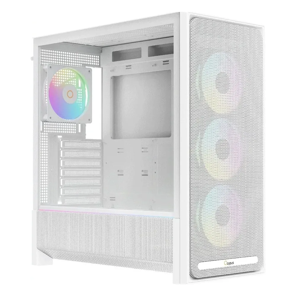 Корпус Ocypus Delta C70 WH ARGB, Midi-Tower, белый, 4 x 120 мм