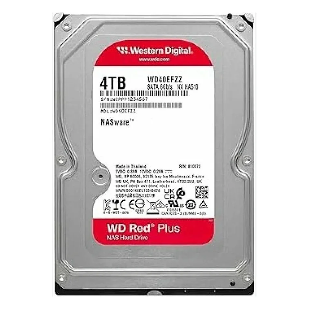 Жесткий диск HDD WD Red Plus 4Tb 5400rpm SATA 128Mb 3.5"