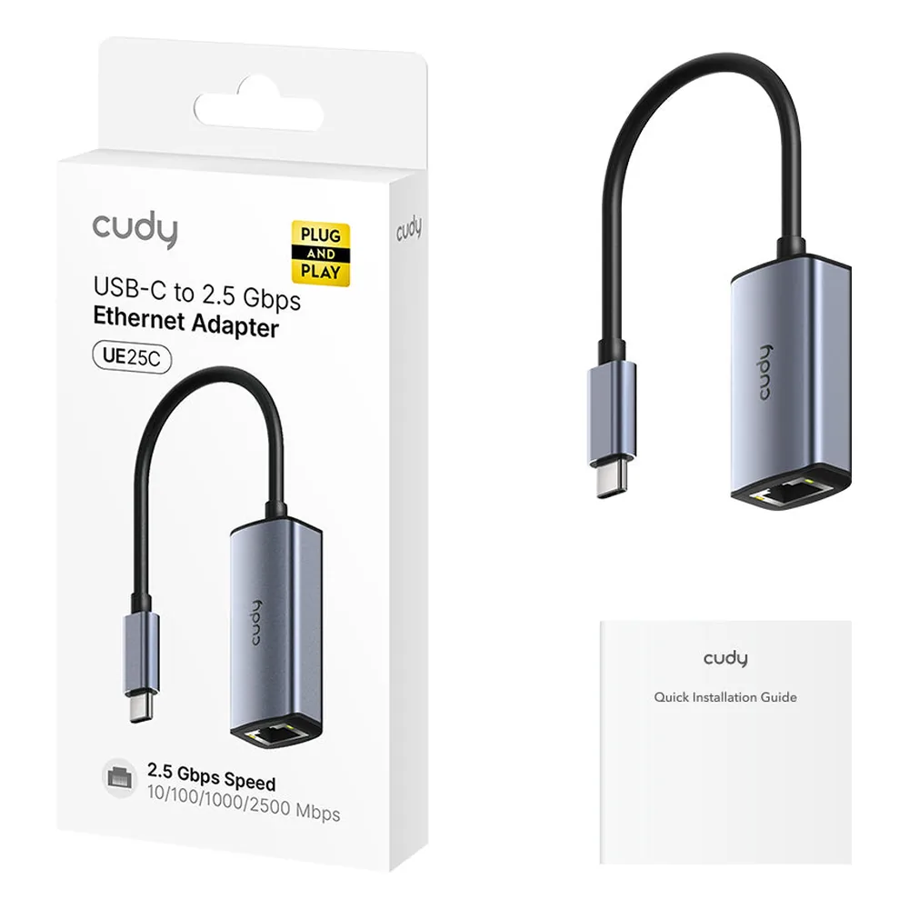 Сетевой адаптер USB-С Cudy UE25C 1х2.5 Гбит/с, USB Type-C