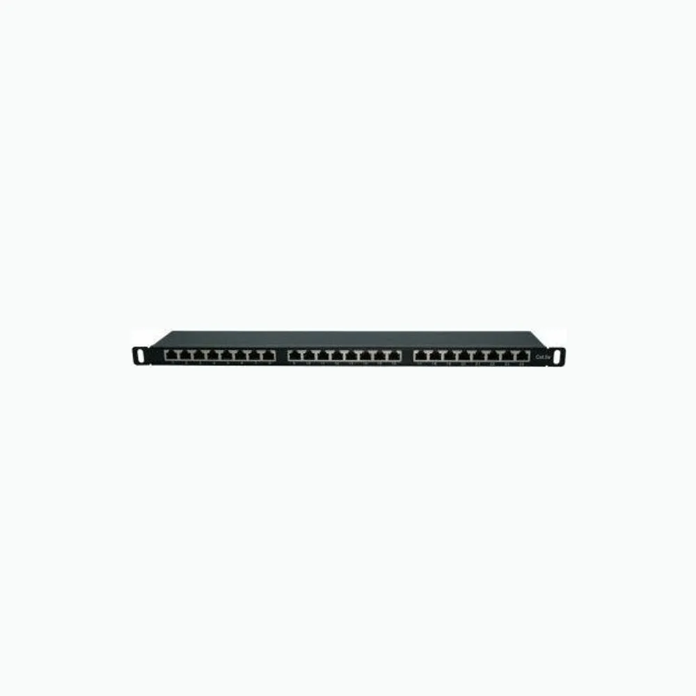 Патч-панель 19" Wize Pro W0.5U24CAT5E-SH высокой плотности, 24 порта, высота 0.5U, CAT5E, FTP, экранированная