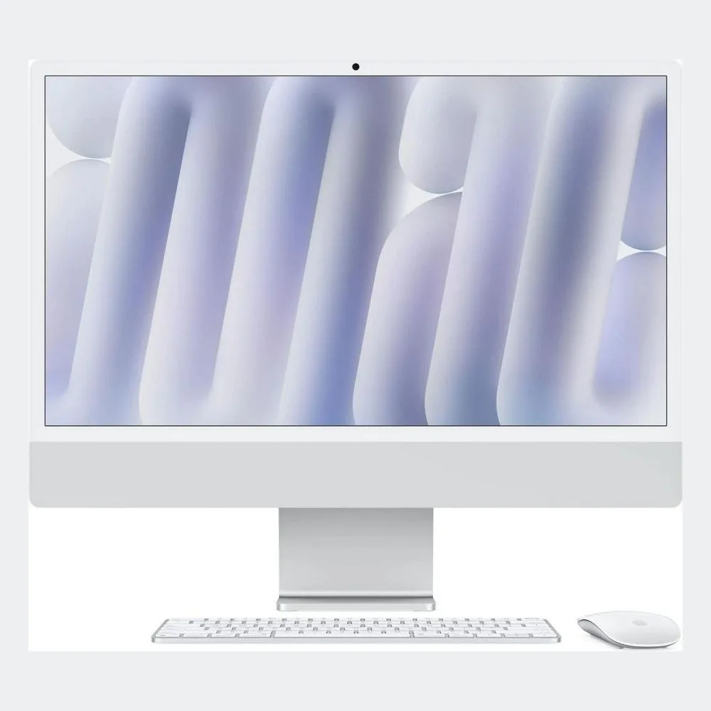Моноблок Apple iMac A3137 24" 4.5K M4 10 core (4) 16Gb SSD256Gb 10 core GPU macOS WiFi BT 143W клавиатура мышь Cam серебристый 4480x2520