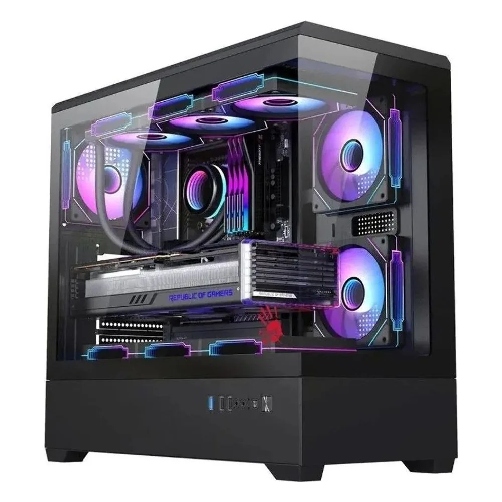 Корпус Bloody CC-128-BK, Midi-Tower, чёрный