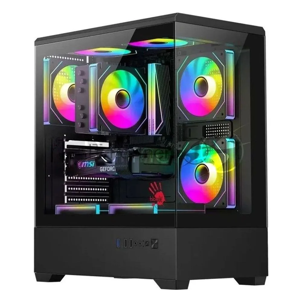 Корпус Bloody CC-127-BK, Midi-Tower, чёрный