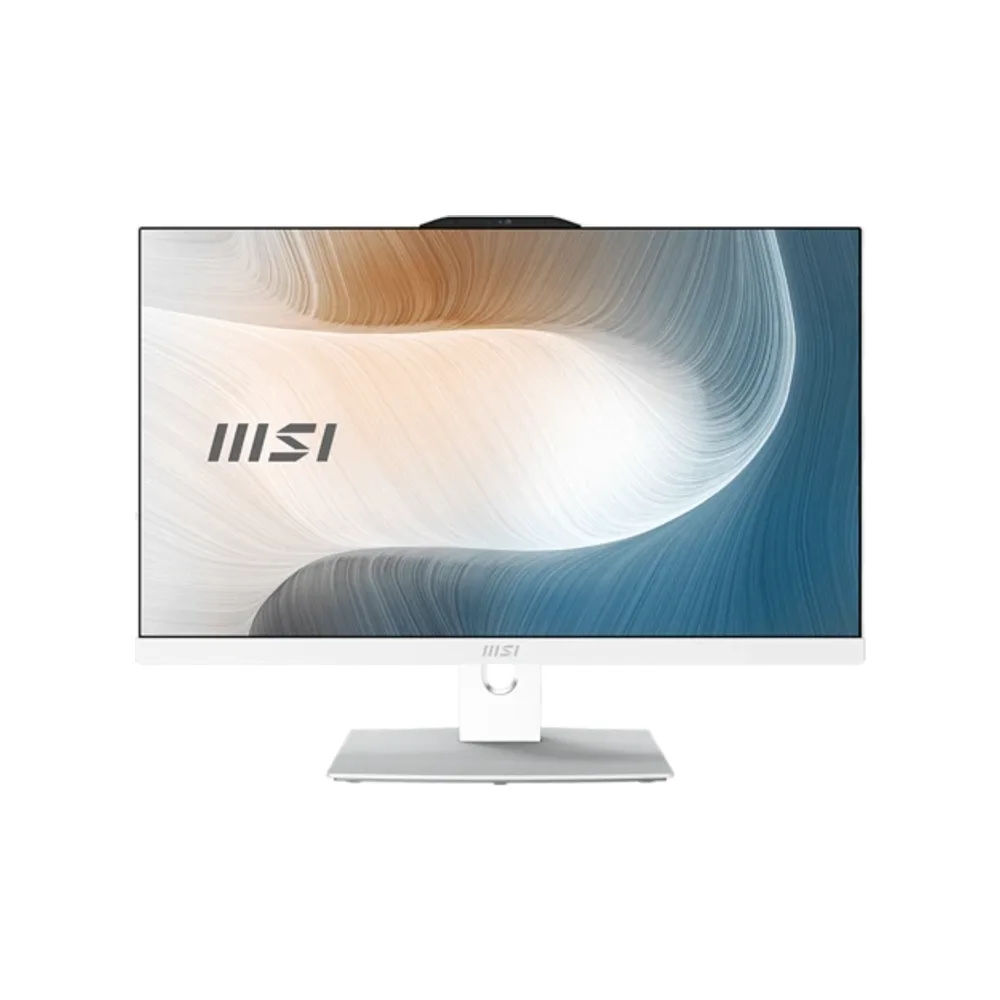 Моноблок MSI Modern AM242TP 1M-2415XRU 23.8" Full HD Touch Core 5 120U (1.4) 16Gb SSD512Gb Graphics без ОС GbitEth WiFi BT 120W клавиатура мышь Cam белый 1920x1080