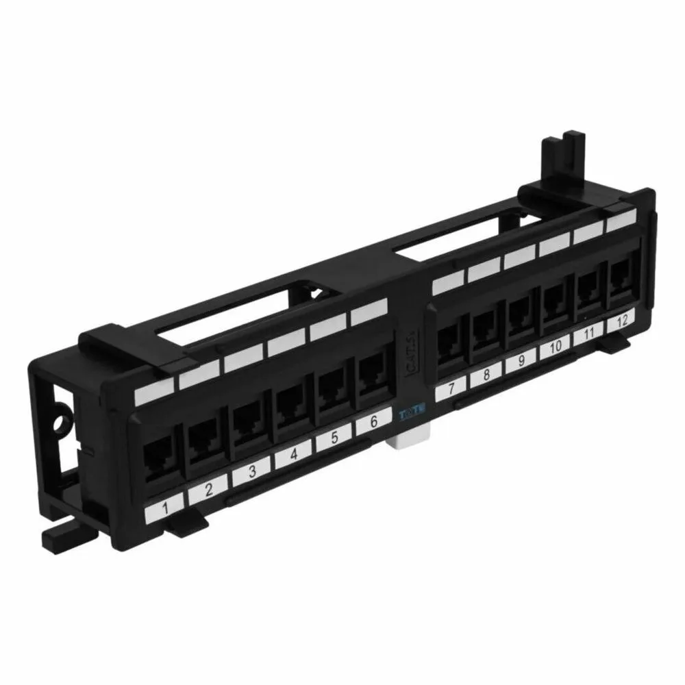 Патч-панель Lanmaster TWT-PP12UTP-H 19" 1U 12xRJ45 кат.5e UTP