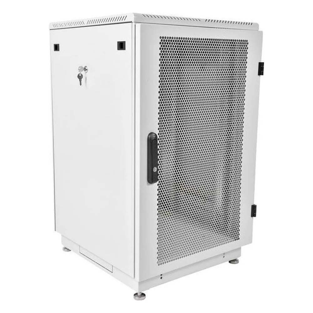 Шкаф телеком. напольный 18U (600x600) дверь перфорированная (ШТК-М-18.6.6-4ААА) (2 коробки)