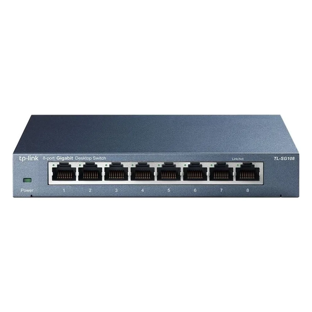 Коммутатор TP-Link TL-SG108, 8×1 Гбит/с, неуправляемый