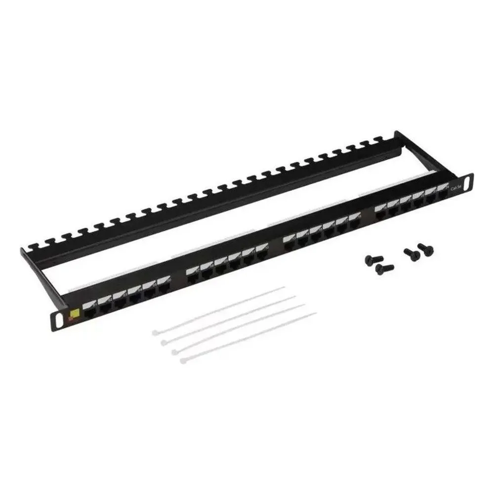 Патч-панель LANMASTER компактная 24 порта, UTP, кат.5E, 0.5U