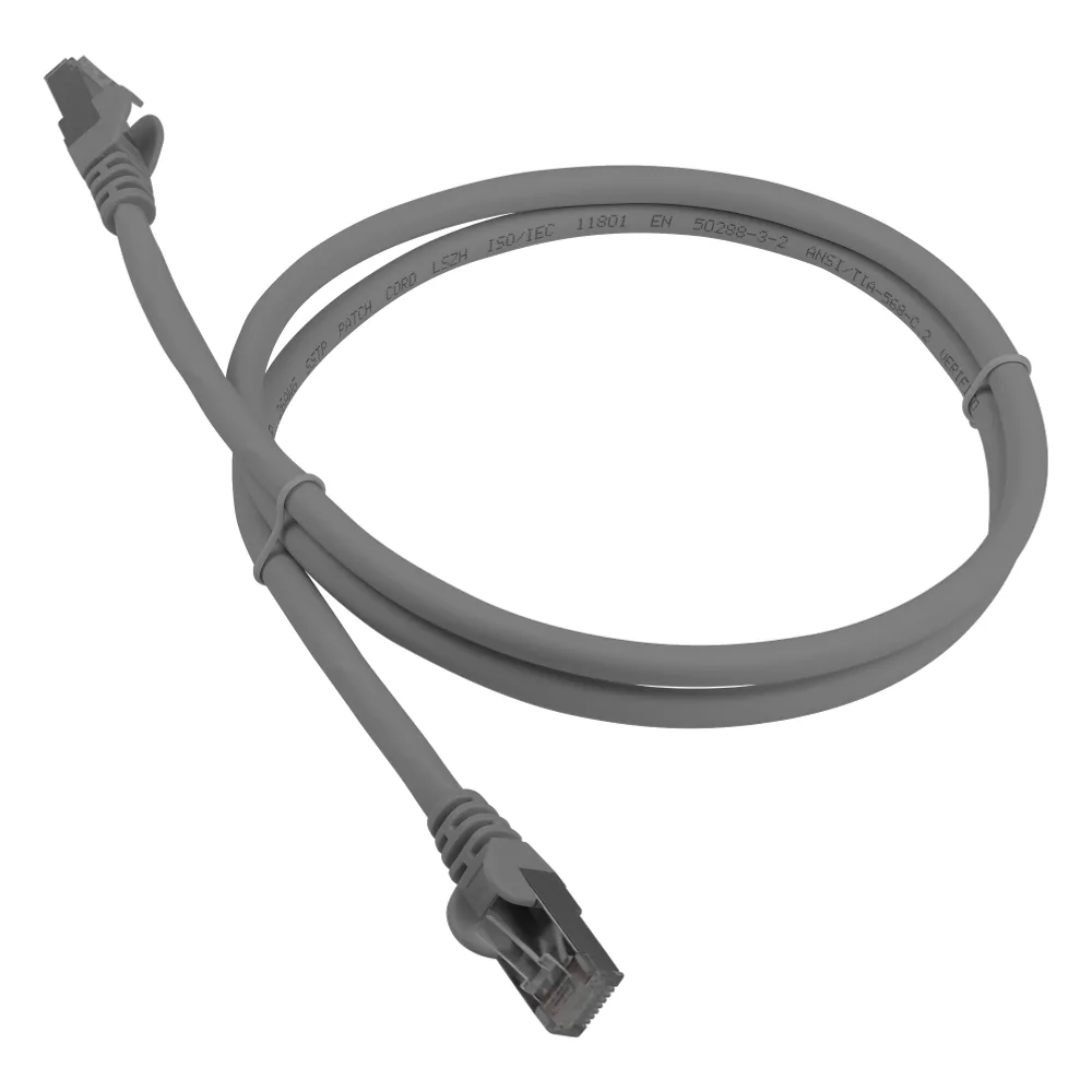 Патч-корд Lanmaster LSZH FTP кат.6A, 7.0 м, серый