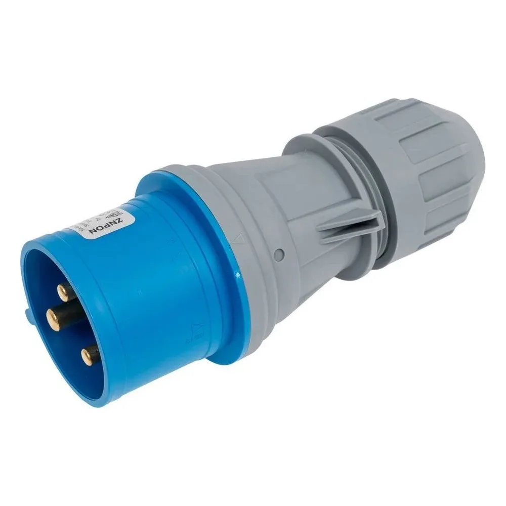 Вилка Lanmaster LAN-IEC-309-32A1P/M IEC 309 32A 250V blue