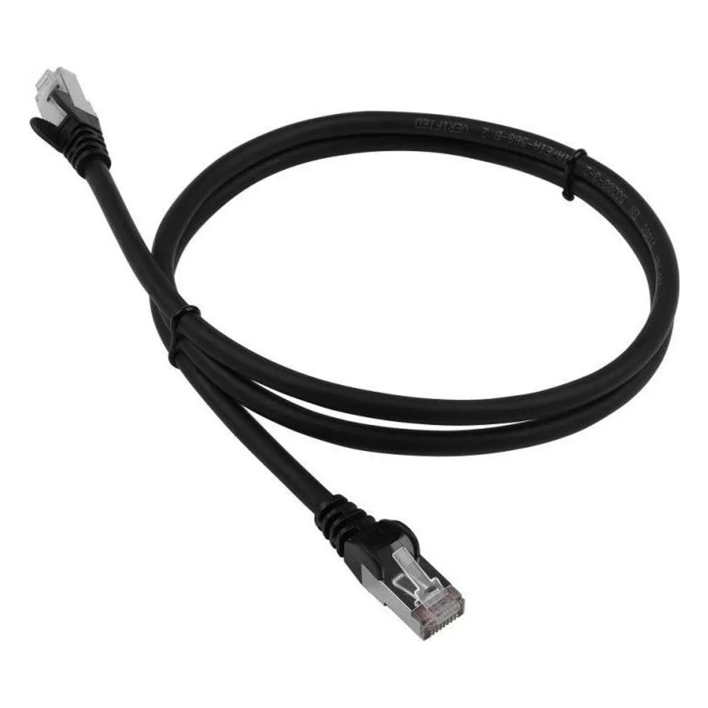 Патч-корд LANMASTER LSZH FTP кат.6, 5.0 м, черный