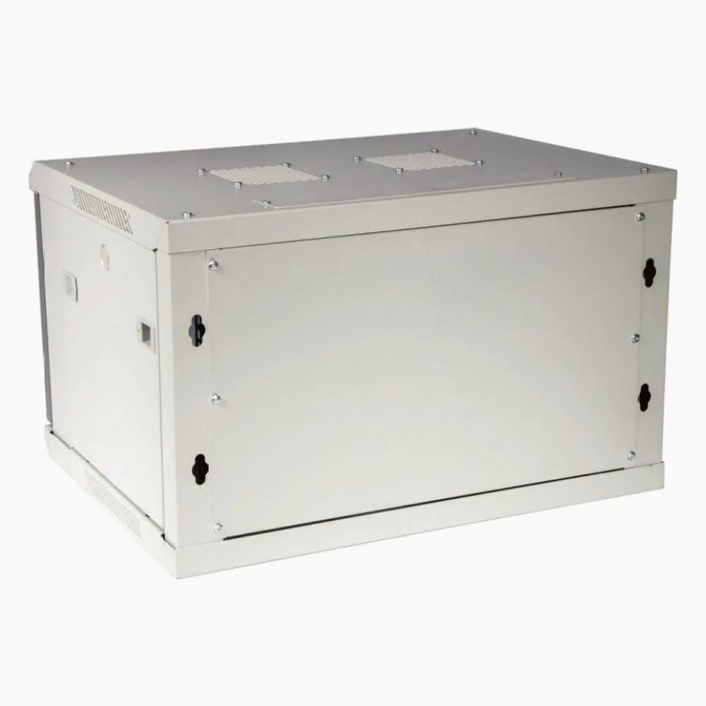 Шкаф коммутационный Lanmaster (TWT-CBWPG-6U-6X4-GY) 6U 600x400 мм пер. дв. стекл 60 кг серый