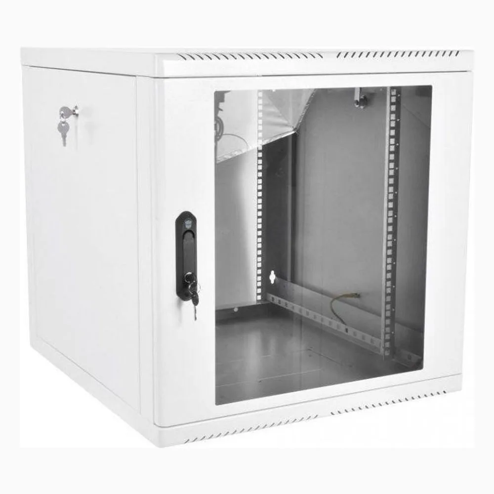 Шкаф телекоммуникационный настенный разборный 9U (600 × 520), съемные стенки, дверь стекло