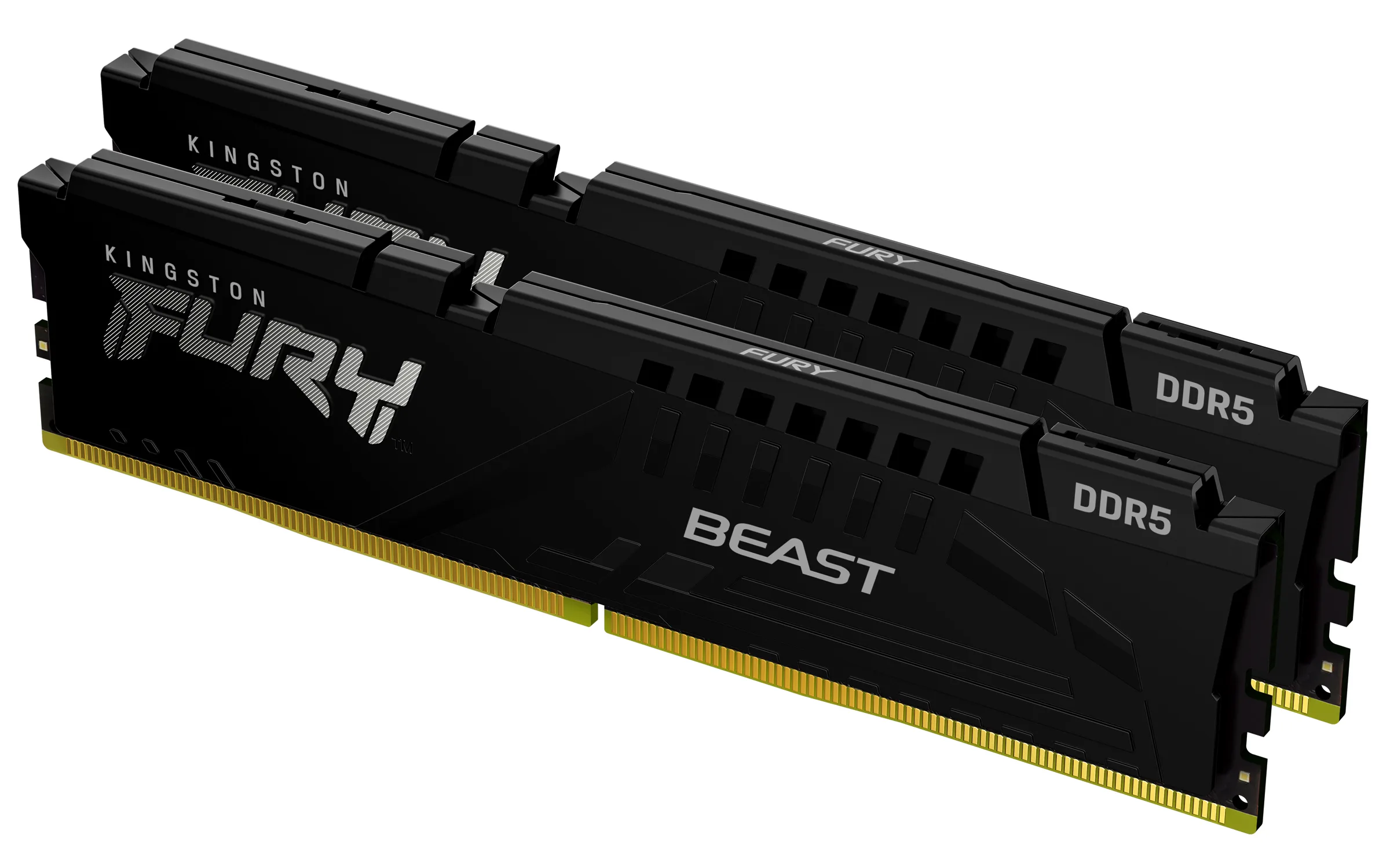 Оперативная память Kingston Fury Beast, DDR5, 16GB (2x8GB), 5600MHz, CL40, DIMM, с радиаторами, черный